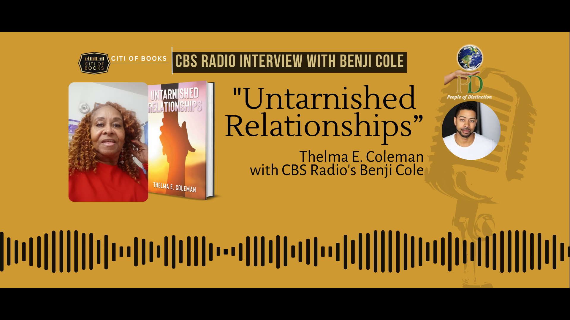 CBS Radio Host Benji Cole Interviewed The Author Of The Book   Thelma 